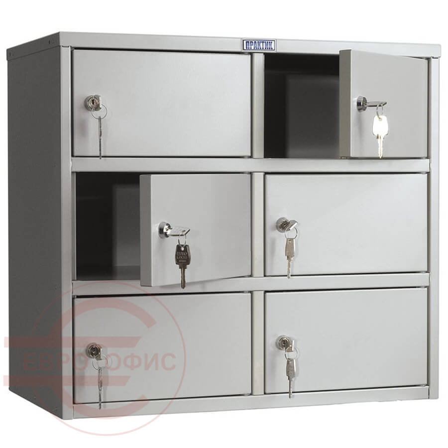 AMB-45/6 Индивидуальный шкаф кассира ПРОМЕТ, ключевой (Серый полуматовый (RAL 7038))