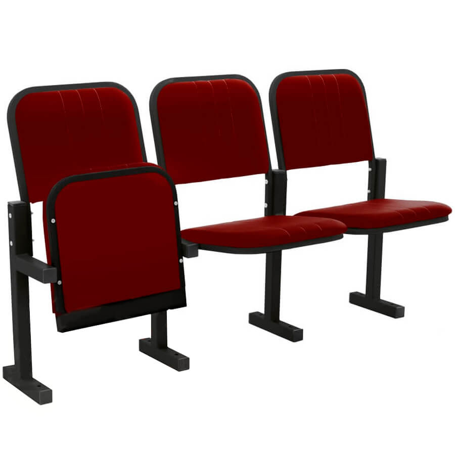 ЭРА КМ 12-03 Многоместная секция  COMFORUM, обивка экокожа (Бордовый)