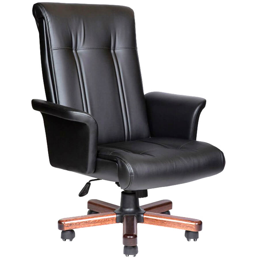 PARIS A VIP Кресло для руководителя VIP Мирэй Групп, обивка кожа (Черный (темный орех))