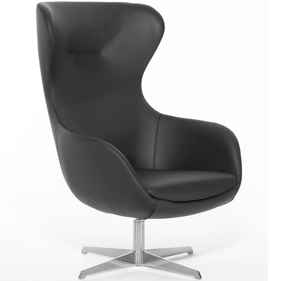 ELEGANCE Metal Кресло для посетителя  Profoffice, обивка кожа (Чёрный)