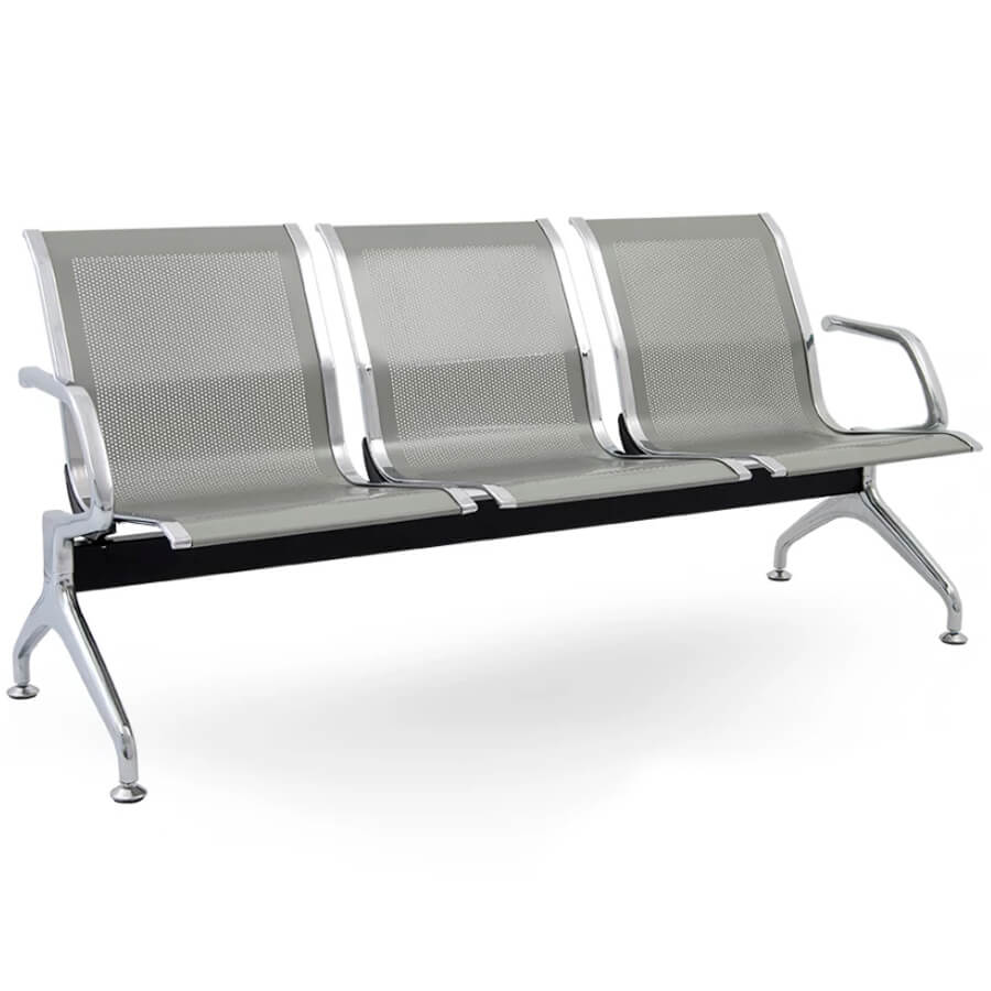 Флайт 2П МС0/1-03 Многоместная секция 3-х местная  COMFORUM (Серебристый металлик)