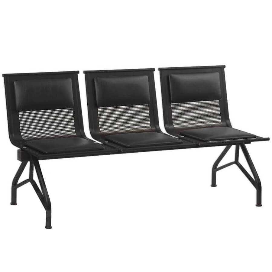 СТИЛЛ+ СМ 86/4-03 Многоместная секция  COMFORUM, обивка экокожа (Чёрный)