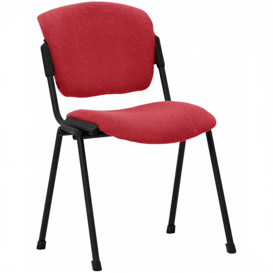 Эра Стул для посетителя  Евро Офис, обивка ткань (Красно-черный (C-16))