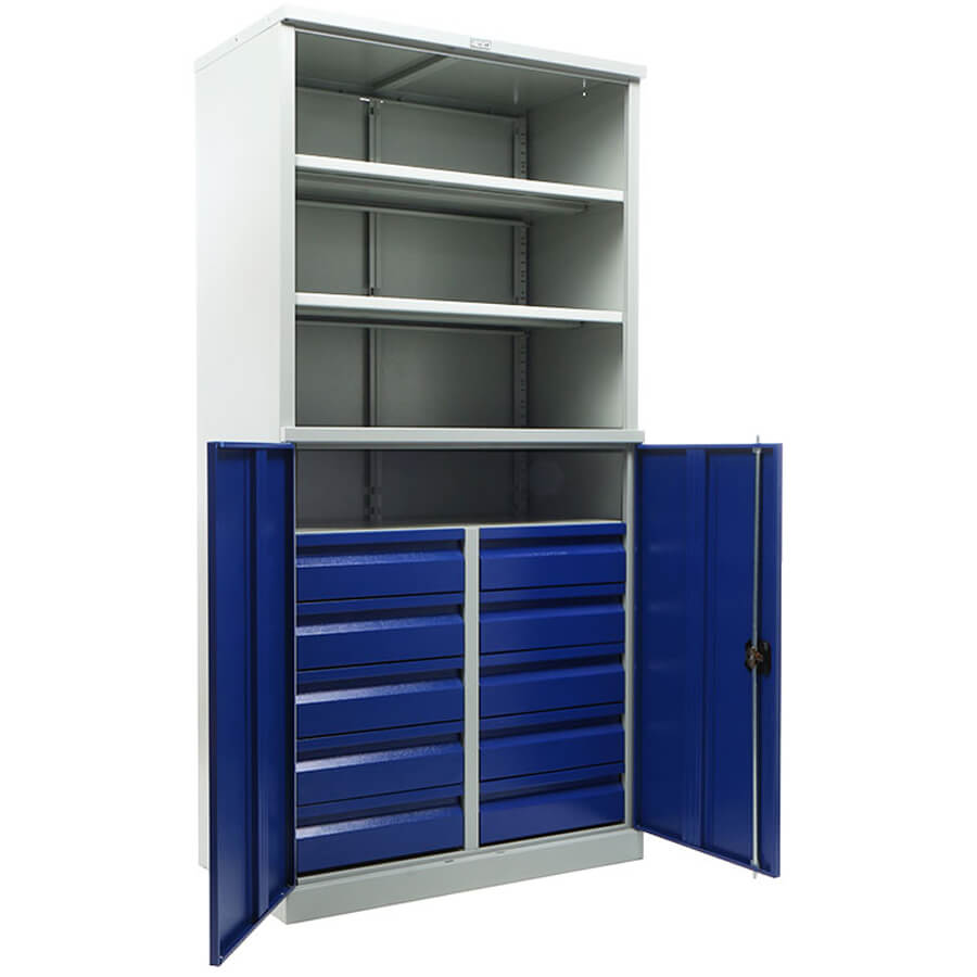 TC-1995/2-1020010 Шкаф инструментальный лёгкий ТС ПРОМЕТ (Корпус (RAL 7038), дверь ящика (RAL 5002).)