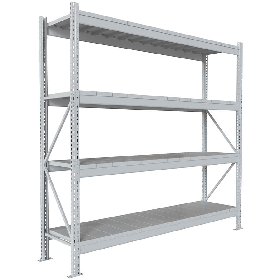 200x210x50 Металлический стеллаж MS PRO, 4 (Cерый полуматовый (RAL 7038))