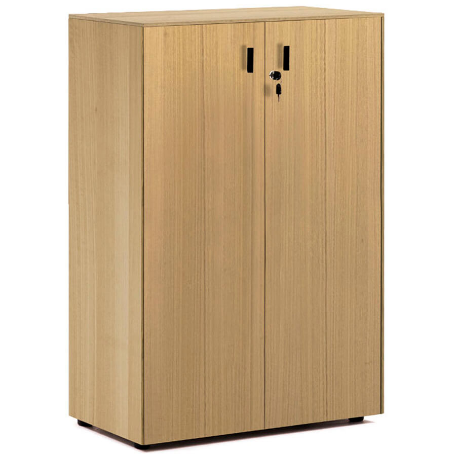 109 713 Шкаф средний H.120 Profoffice RENZ (Светлый эвкалипт / черный)