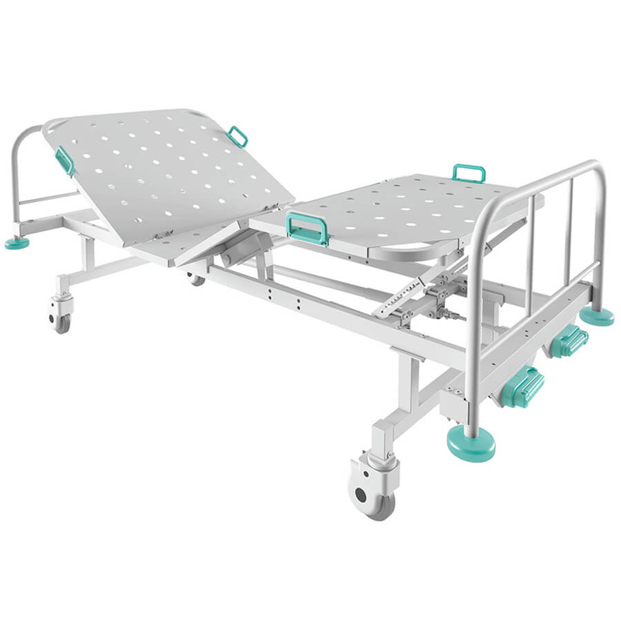 MB223.2.1.2 (KM-04) Кровать медицинская ПРОМЕТ (Белый металл)