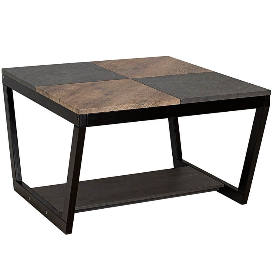 BeautyStyle 32 Журнальный стол Мебелик (Дуб крымский состаренный / Серый бетон / Венге)