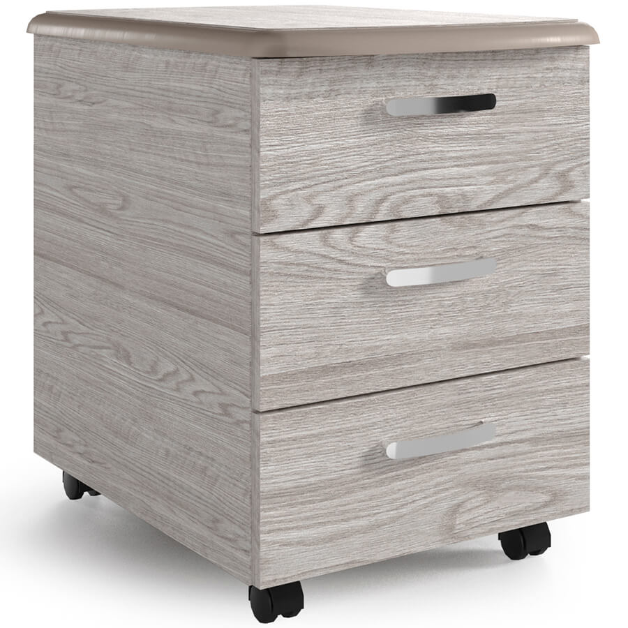 NT-31 Тумба подкатная Мебель Стиль New.Tone (Дуб серебристый / стоун)