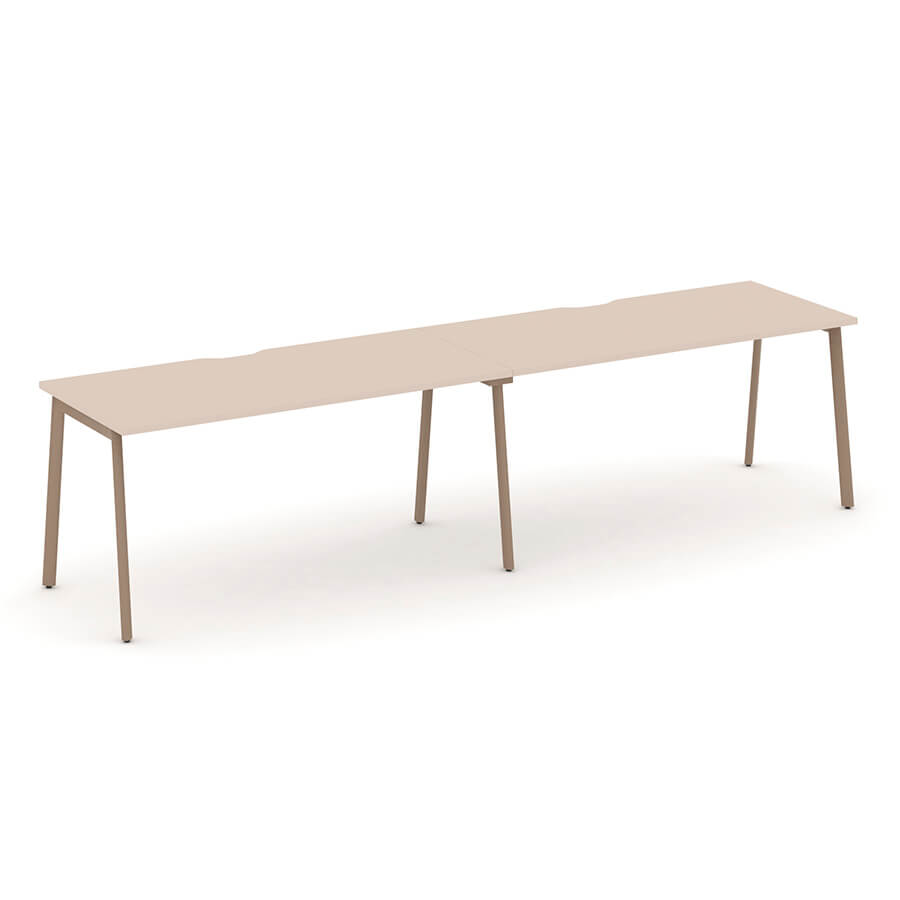 ES.RS-2.4-VP Рабочая станция на 2 места RIVA Estetica (Капучино/Металл Латте)