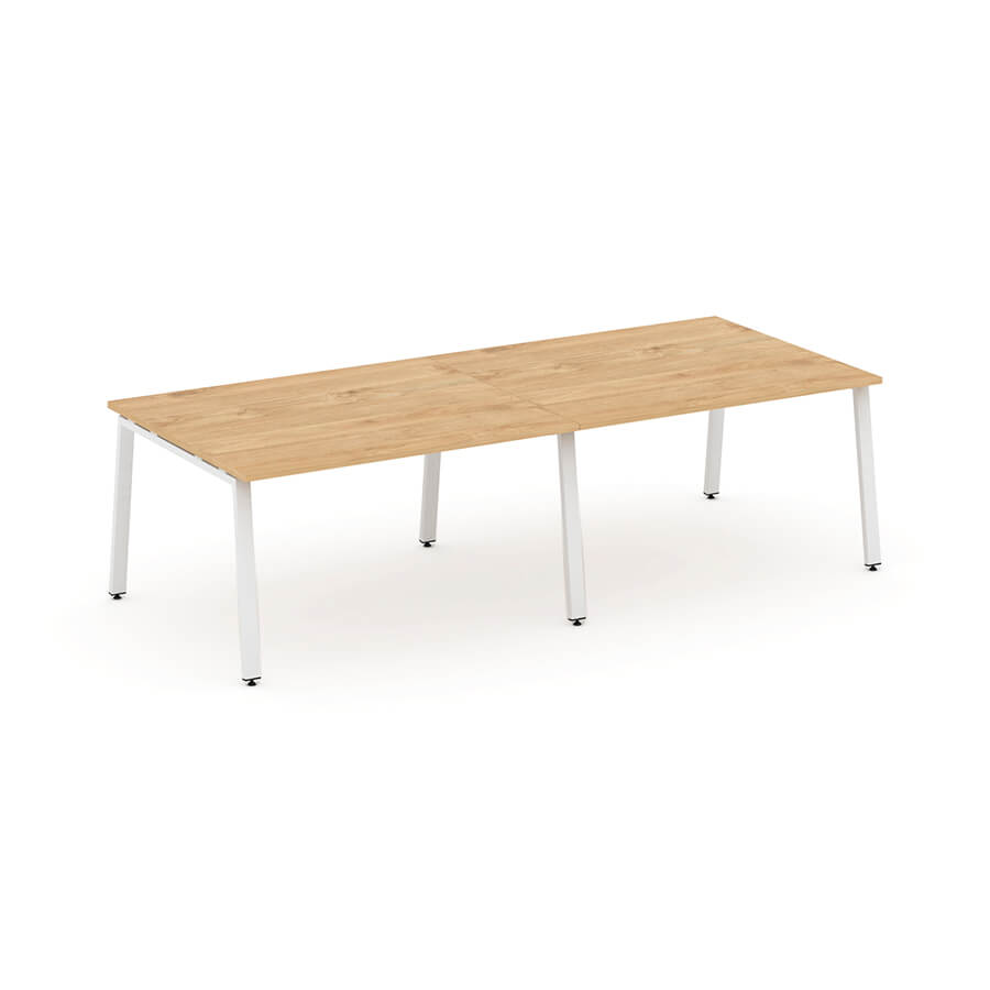 SN-6A.SPRG-044.3 Стол для переговоров RIVA Style Project (Тиквуд Светлый/Металл Белый)