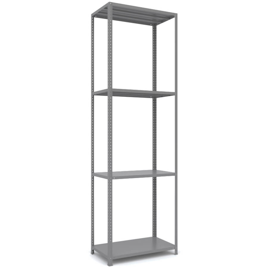 MS_220x70x40 Металлический стеллаж ПРОМЕТ, 4 (Cерый полуматовый (RAL 7038))