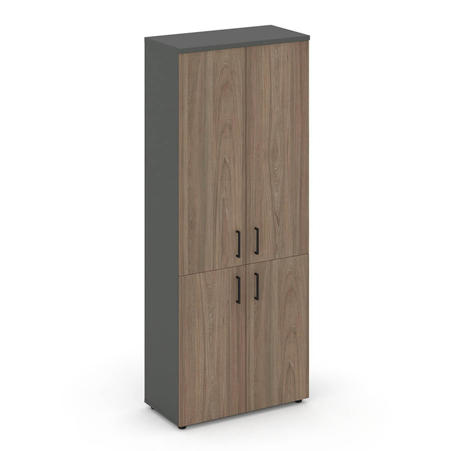 SN.STS.E-104 Шкаф высокий широкий RIVA Style Project (Вяз Благородный/Антрацит)
