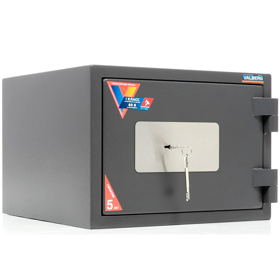 ГАРАНТ 32 Огневзломостойкий сейф VALBERG, ключевой (Графит структурированный (RAL 7024))