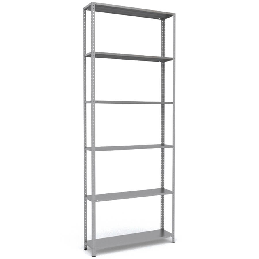 MS-310x120x30 Металлический стеллаж ПРОМЕТ, 6 (Серый полуматовый (RAL 7038))