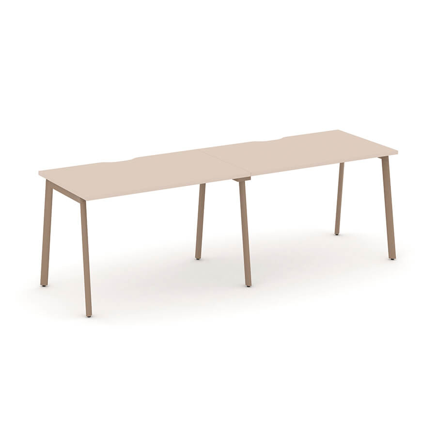 ES.RS-2.2-VP Рабочая станция на 2 места RIVA Estetica (Капучино/Металл Латте)