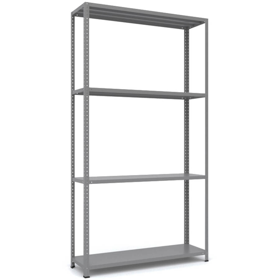 MS_185x100x30 Металлический стеллаж ПРОМЕТ, 4 (Cерый полуматовый (RAL 7038))