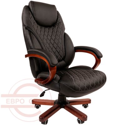 406 УЦ Кресло для руководителя  Chairman, обивка экокожа (Коричневый)