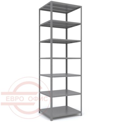 MS_220x70x60 Металлический стеллаж ПРОМЕТ, 7 (Cерый полуматовый (RAL 7038))