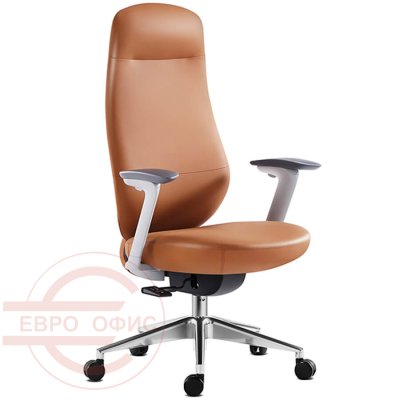 7220-3 Кресло для руководителя  Евро Офис, обивка иск. кожа (Коричневый MT92-3)