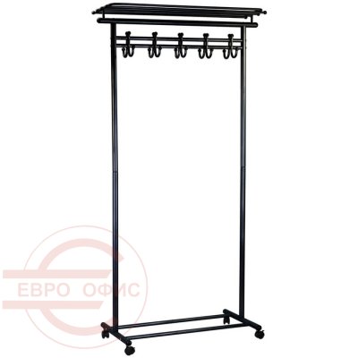 М 9 с крючками Вешалка общественная Мебелик (Черный)