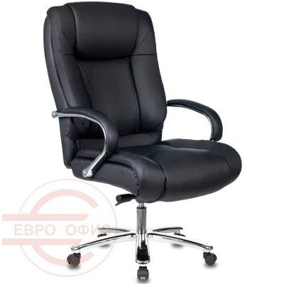 T-9925SL Кресло для руководителя  Бюрократ, обивка кожа (Чёрный)