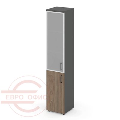 SN.STU.E-103(L) Шкаф высокий узкий левый RIVA Style Project (Вяз Благородный/Антрацит)