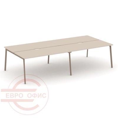 ES.D.RS-4.4-VP Рабочая станция на 4 места RIVA Estetica (Капучино/Металл Латте)