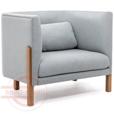 TORDINO 1 low Кресло Тордино / Tordino (Серо-голуб/орех)