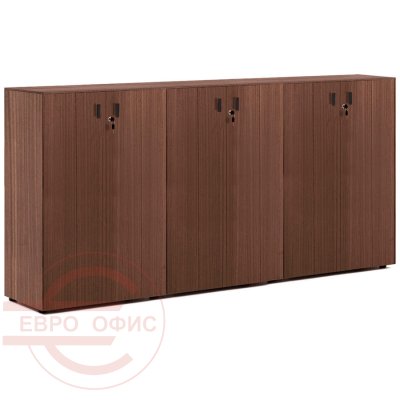 109 735 Шкаф средний H.120, 6 дв Profoffice RENZ (Эвкалипт / черный)