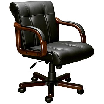 PARIS B LX Кресло для руководителя  Мирэй Групп, обивка кожа (Черный (орех тай)) PARIS B LX Кресло для руководителя  Мирэй Групп, обивка кожа (Черный (орех тай))