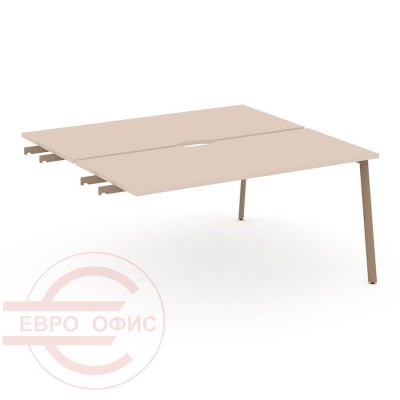 ES.D.SPR-4-VP Двойной стол приставка к опор. тумбам RIVA Estetica (Капучино/Металл Латте)