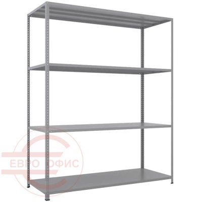 MS-185x150x60 NEW Металлический стеллаж ПРОМЕТ, 4 (Серый полуматовый (RAL 7038))