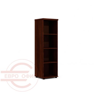 Gr-51  Стеллаж средний узкий Мебель Стиль Grand (Орех тёмный)