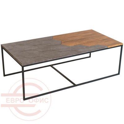 Китч Журнальный стол Мебелик (Дуб американский / серый бетон) Китч Журнальный стол Мебелик (Дуб американский / серый бетон)
