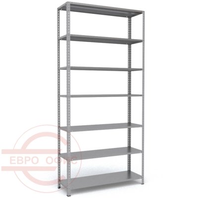MS-255x120x40 Металлический стеллаж ПРОМЕТ, 7 (Серый полуматовый (RAL 7038))