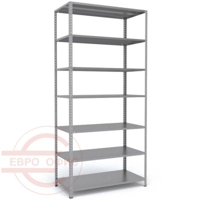 MS-255x120x60 Металлический стеллаж ПРОМЕТ, 7 (Серый полуматовый (RAL 7038))