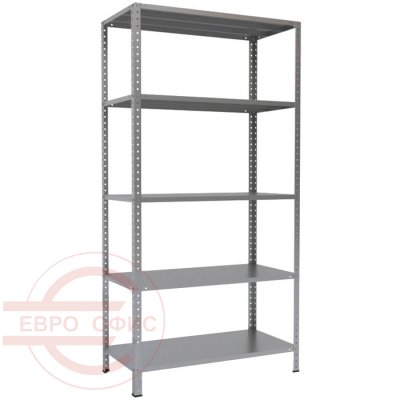 MS-200x100x50 Металлический стеллаж ПРОМЕТ, 5 (Серый полуматовый (RAL 7038))