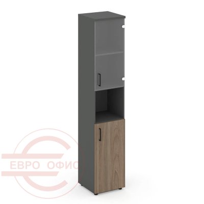 SN.STU-105(R) Шкаф высокий узкий правый RIVA Style Project (Вяз Благородный/Антрацит)