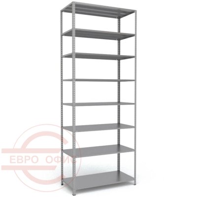 MS-310x120x60 Металлический стеллаж ПРОМЕТ, 8 (Серый полуматовый (RAL 7038))