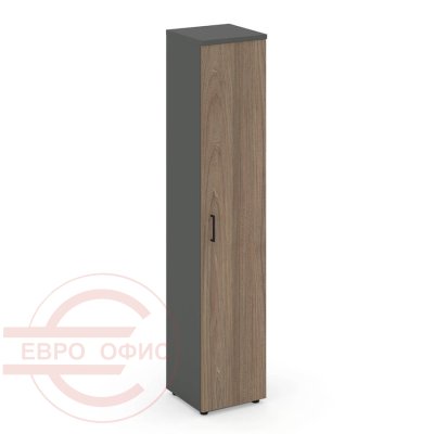 SN.STU-108 Шкаф высокий узкий универсальный RIVA Style Project (Вяз Благородный/Антрацит)