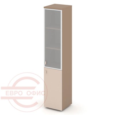 ES.SU-1.2R (R) Шкаф высокий узкий правый RIVA Estetica (Латте/Капучино/Сатин матовый)