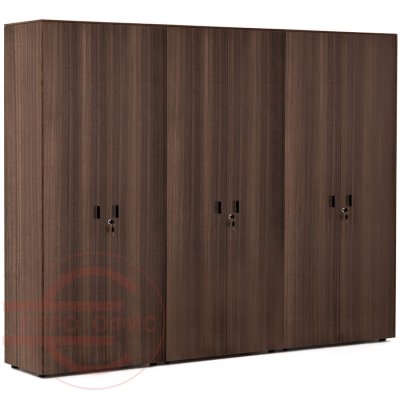 109 732 Шкаф для бумаг х2 + гардероб Profoffice RENZ (Эвкалипт / черный)