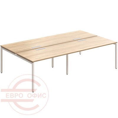 RP-3.1(x4)+F-57 Стол на металлокаркасе Мебель Стиль Rio Project (Швейцарский вяз MS)