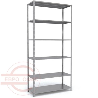 MS-255x120x50 Металлический стеллаж ПРОМЕТ, 6 (Серый полуматовый (RAL 7038))