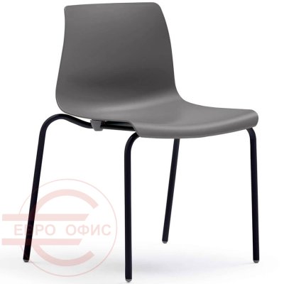 UCHNA0007EZ (BK) Стул для посетителя SODA Fursys, обивка пластик (Тёмно-серое (MM))