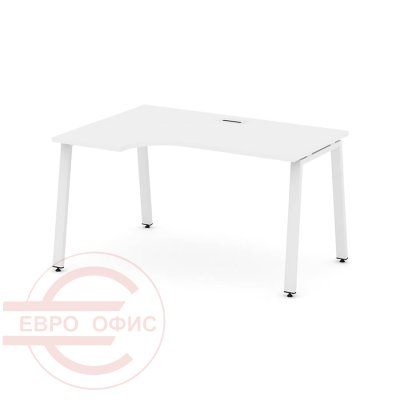 SN-6A.SPA-011(L) Стол рабочий эргономичный RIVA Стайл Проджект (Белый/Металл Белый)