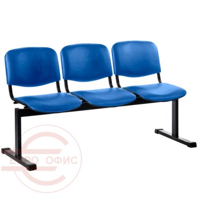 ТРИО СМ 82/2-03 Многоместная секция  COMFORUM, обивка экокожа (Синий)