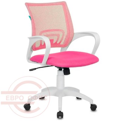 CH-W695N Кресло детское  Бюрократ, обивка сетка / ткань (Ткань розовая, сетка розовая (TW-06A+TW-13A))