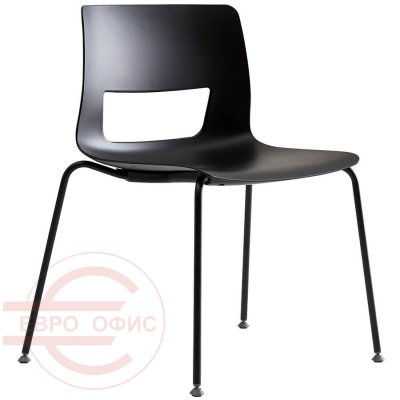 CH0020BKZ Стул для посетителя BUTTON Fursys, обивка пластик (Чёрный)